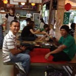 バナナ生産者交流会　京都清水寺の茶屋で一休み。